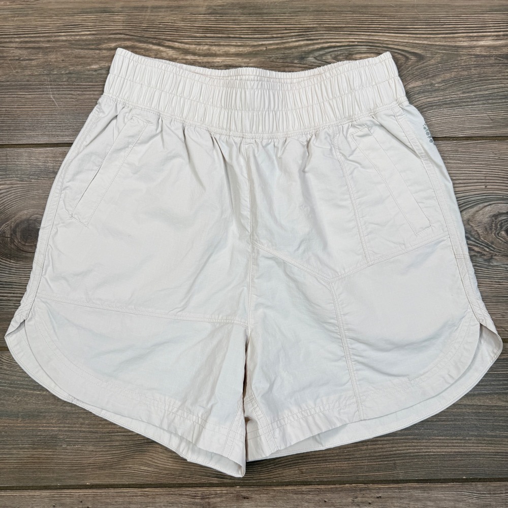 Free People Movement Women Shorts XS Beige Nylon Ripstop Excellent